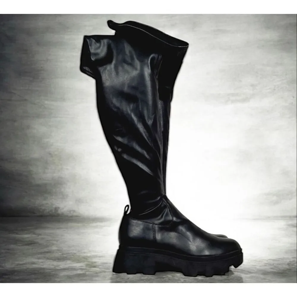 Open Edit Evie Over The Knee Lug Boot Size 6M Nwt